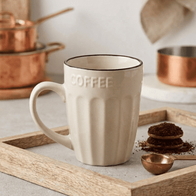 مج القهوة الكلاسيكي (مضلع)& : Classic Ribbed Coffee Mug
