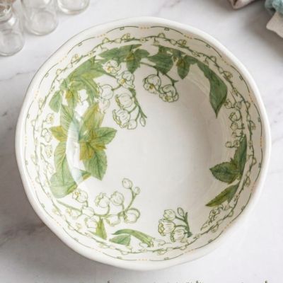طبق صوص سيراميك بنقوش الزهور  &  Elegant Ceramic Sauce Bowl