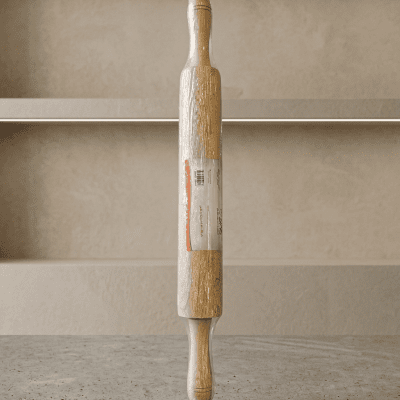 نشابة خشبية (أداة فرد العجين)&: Wooden Rolling Pin.