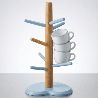 ستاند أكواب خشبي عصري (قاعدة على شكل d Base)e heart-shaped base, combining functionality with modern aesthetic