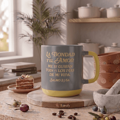 كوب "مزمور 23:6أ - الخير والمحبة"  &  "Psalm 23:6A - Goodness and Love" Mug