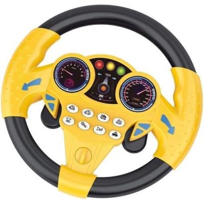 Kids' Steering Wheel Toy &ndash; Interactive Steering Wheel with Sounds and Lights &ndash; Battery Operated