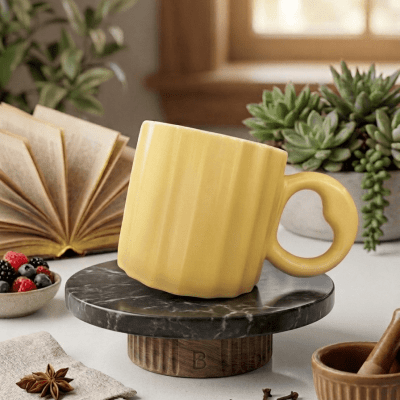 مج "أشعة الشمس" (Sunshine Ribbed Mug)& 	"Sunshine" Ribbed Mug