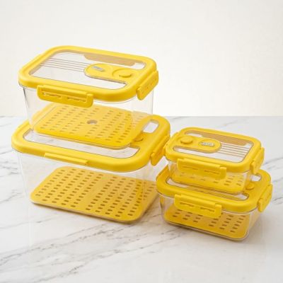 طقم منظمات وعلب حفظ الطعام وتصفيته - 4 قطع4Piece- Food Storage and Strainer Container Set  r