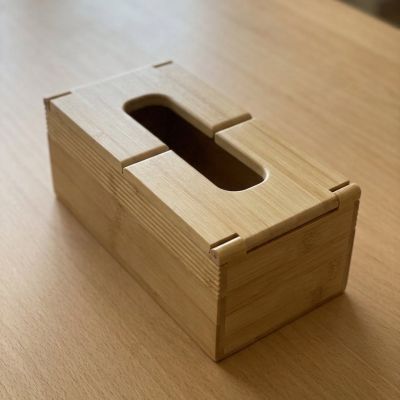 علبة مناديل خشبية (خيزران) بتصميم عصري &  Modern Bamboo Tissue Box Holder