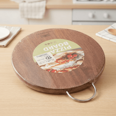 لوح تقديم البيتزا الخشبي 7 : Wooden Pizza Serving Board