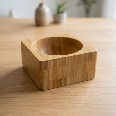 طقم علب تقديم خشبية دائرية (أحجام متداخلة)&  Round Wooden Serving Box Set (Nested)
