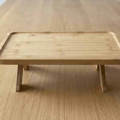 منصة تقديم خشبية صغيرة (ستاند)& : Mini Wooden Serving Platform / Presentation Stand