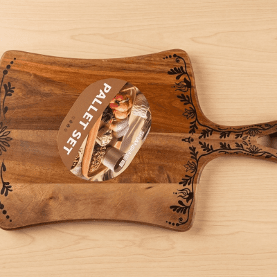 لوح تقديم خشبي (مجموعة باليت)& Wooden Serving Board (Pallet Set)