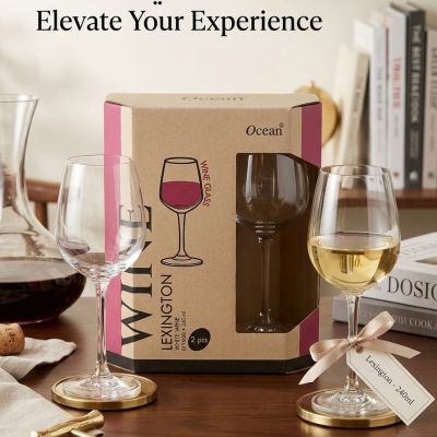 🍷✨ ارتقِ بتجربتك ✨🍷 ​استمتع بكل رشفة مع طقم كؤوس النبيذ "Lexington" من Ocean. تصميم كلاسيكي وأنيق يضفي لمسة من الفخامة على مائدتك. مثالي لتقديم النبيذ الأبيض والوردي. ​📦 يحتوي على قطعتين (240 مل). ​👉 تسوق الآن من [اسم متجرك] وارفع مستوى تجمعاتك!