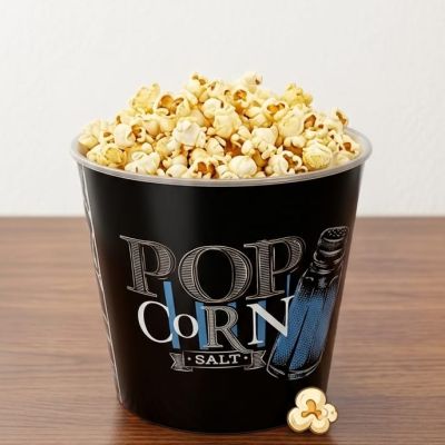 ​دلو فشار بلاستيكي بتصميم كرتوني مميز / Popcorn Bucket - Cartoon Design 