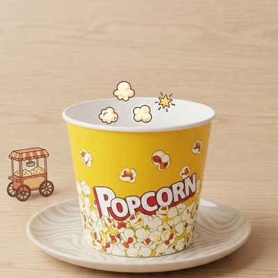 ​دلو فشار بتصميم كرتوني مميز / Popcorn Bucket -h.