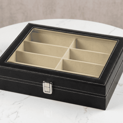 صندوق منظم للنظارات بـ 8 خانات.&  8-Slot Eyewear Organizer Case.