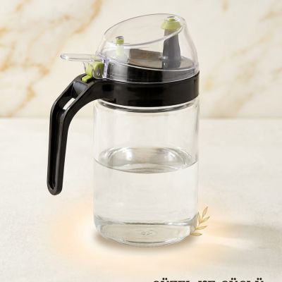 موزع زيت وخل زجاجي بمقبض مريح  Glass Oil and Vinegar Dispenser with Ergonomic Handle  