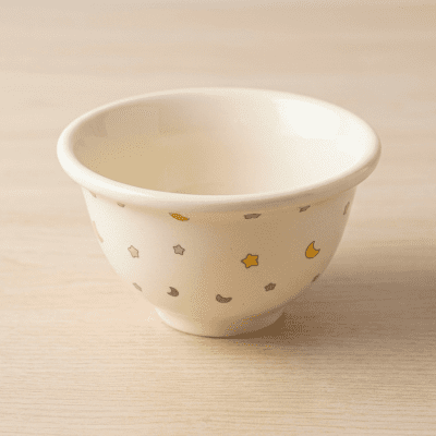 زبديه سيراميك  صغيره  للأطفال بنقوش النجوم والأهلة  & Small Ceramic Kids' Bowl with Star and Crescent Pattern