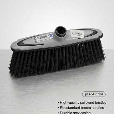 رأس مكنسة (مقشة) ناعمة كليباك من "تيتيز" - أسود ورمادياسم Titiz Klepak Soft Broom Head - Black & Grey