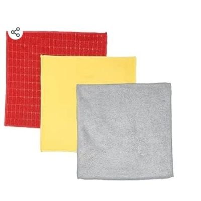طقم فوط تنظيف مايكروفايبر لياو &ndash; 3 قطع.  LiAo Microfiber Cleaning Cloths Set &ndash; 3 Pieces