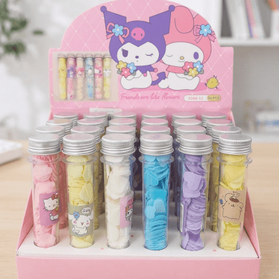 : أنبوب قصاصات ورقية (كونفيتي) بشخصيات سانريو ( القطعه عشوائي ).&  Sanrio Characters Confetti Tube.