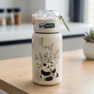 زمزمية (مطارة) مياه بتصميم الباندا.  & Panda Design Water Bottle.