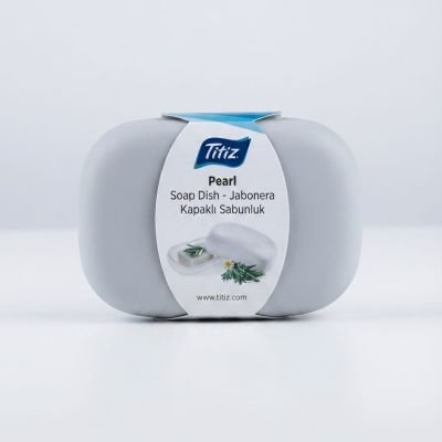 حافظة صابون بيرل من تيتيز - رمادي  Titiz Pearl Soap Dish - Grey  ​