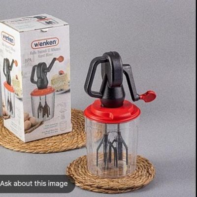  خلاط ومضرب بيض يدوي مع وعاء من Wenken.  English: Wenken Manual Hand Mixer with Mixing Bowl.  