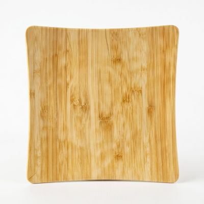 طبق تقديم ميلامين مربع بنقشة البامبو.  Square Bamboo-Pattern Melamine Serving Plate
