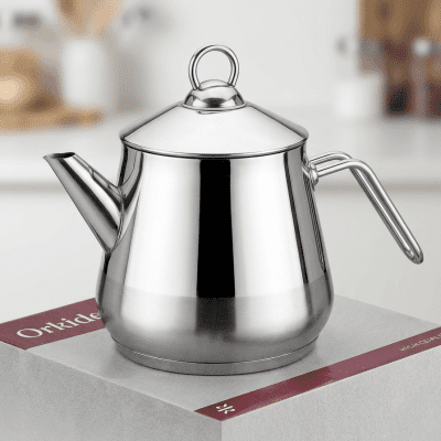  براد شاي ستانلس ستيل 1 لتر من أوركيدي (صنع في تركيا)Orkide 1.00L Stainless Steel Teapot (Made in Turkey)