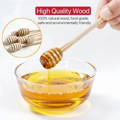 Premium Natural Wood Honey Dipper Sticks