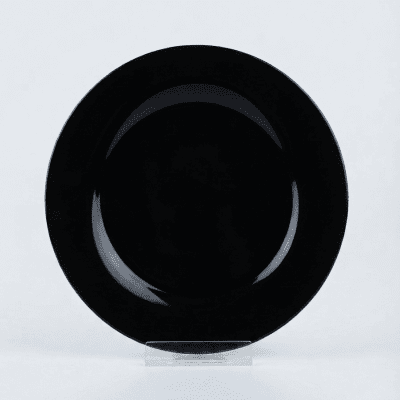 طبق عشاء دائري أسود لامع (موديل: أركوبال) ​: Black Glossy Round Dinner Plate (Arcopal