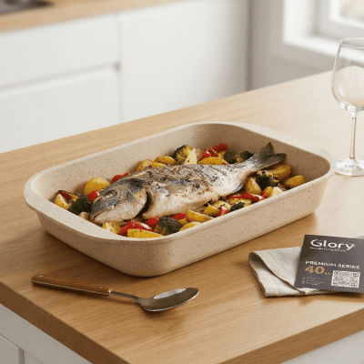 صينية فرن مستطيلة مقاس 40 سم - مجموعة بريميوم  40 cm Rectangular Oven Pan - Premium Series