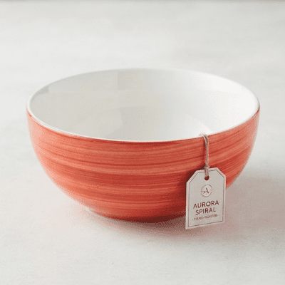 وعاء "أورورا سبيرال" للسلطة - لون مرجاني ​ Aurora Spiral Salad Bowl - Coral