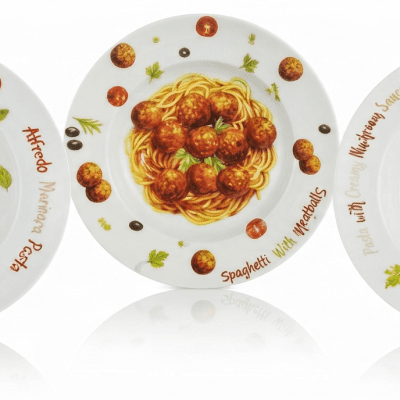 طبق تقديم باستا (تصميم متنوع وعشوائي) : Pasta Serving Bowl (Assorted Design)