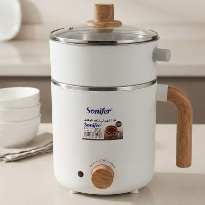طباخ كهربائي بيد خشب1.2لترElectric cooker with wooden handle, 1.2 liters