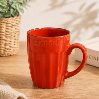 كوب سيراميك للقهوة (مج سيراميك كلاسيكي).  &  Ceramic Coffee Mug / Ribbed Stoneware Mug.
