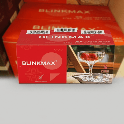  طقم كاسات زجاجية فاخرة للآيس كريم والحلويات 3 قطع من  Blinkmax 3-Piece Luxury Glass Dessert and Ice Cream Cup Set.