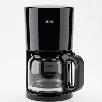 ماكينة تحضير القهوة الفلتر (الأمريكية) براون بيور إيز - 1000 وات - لون أسود. Braun PurEase Filter Coffee Maker - 1000W - Black (Model: KF 3120 BK).