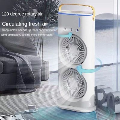 مروحه USB  ذات رأس مزدوج توفر قوه لتبريد المساحه الخاصه بك مروحة بخاخ جديدة مزدوجة 