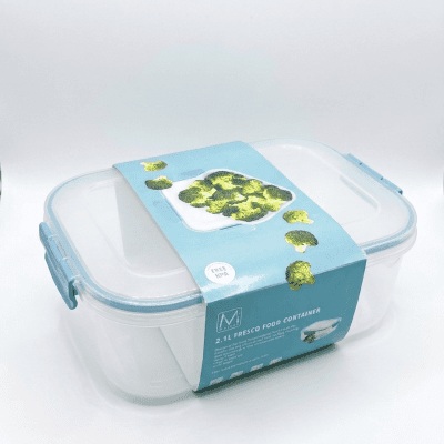 علبة حفظ طعام فريسكو محكمة الغلق من إم ديزاين &ndash; 2.1 لتربالإنجليزية: M-Design Fresco&trade; Airtight Food Container &ndash; 2.1L