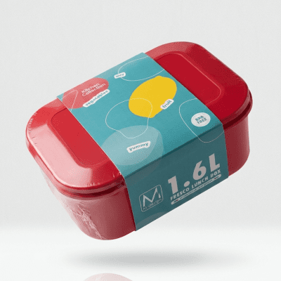 لانش بوكس فريسكو علبة غداء من إم ديزاين &ndash; 1.6 لتر (فوشيا / أحمر)بالإنجليزية: M-Design Fresco&trade; Lunch Box Container &ndash; 1.6L (Fuchsia / Red)