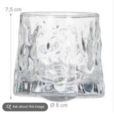 كوب زجاجي راقص بقاعدة دوارة ومموجة Rotating Wave Glass Tumblerو