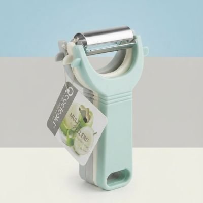 طقم قشارات خضار وفواكه متعددة الوظائف 3 في 1 (ماركة occicoki).  &  3-in-1 Multi-Functional Vegetable and Fruit Peeler Set (occicoki Brand).