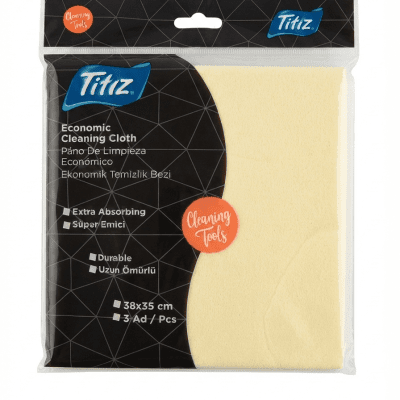 طقم قماش تنظيف اقتصادي من "تيتيز" - 3 قطع : "Titiz" Economic Cleaning Cloth Set - 3 Pieces