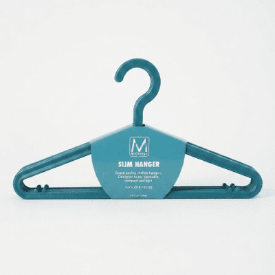 طقم شماعات ملابس نحيفة موفرة للمساحة من "إم-ديزاين" - 6 قطع "M-Design" Slim Space-Saving Clothes Hangers Set - 6 Pieces