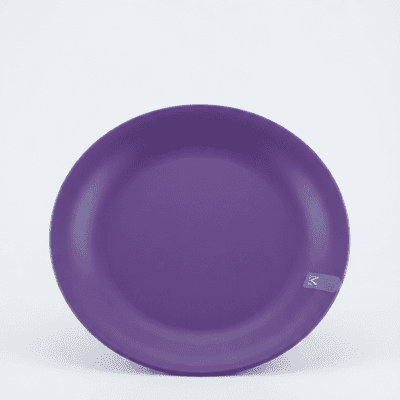 طبق تقديم دائري من البلاستيك - لون بنفسجي - مقاس 26 سم Plastic Round Serving Plate - Purple - 26 cm Size