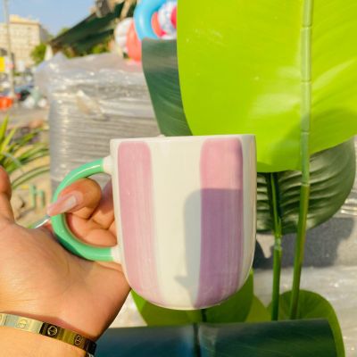 كوب سيراميك "خطوط الباستيل" (قطعة واحدة) &Pastel Stripes" Ceramic Mug (Single Piece) 