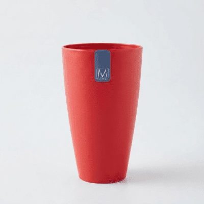 كوب مخروطي طويل "إم ديزاين" - أحمر. M-Design Tall Conical Tumbler - Red.
