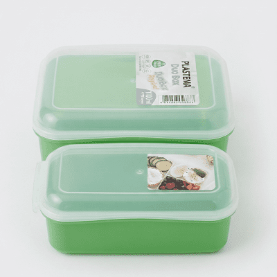 صندوق غداء "بلاستيما" (Duo Box) - أخضر. PLASTEMA Duo Box - Green.