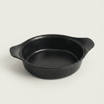 مقلاة تقديم سيراميك بمقابض - تصميم مرقط Ceramic Serving Pan with Handles - Speckled Design