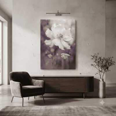 لوحة جدارية (برواز) بتصميم زهرة كلاسيكية&nbsp;متاح مقاس ( 50*70 / 50*90 / 80*60 / 70*100 ) & : ( 50*70 / 50*90 / 80*60 / 70*100 ) Classic Flower Design Wall Art (Frame)