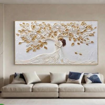 لوحة جدارية (برواز) بتصميم شجرة الحب&nbsp;متاح مقاس ( 60*120 / 80*120 )  & : ( 60*120 / 80*120 )   Tree of Love Wall Art (Frame)